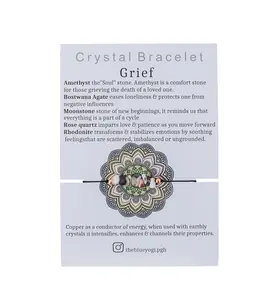 Grief crystal bracelet with an affirmation