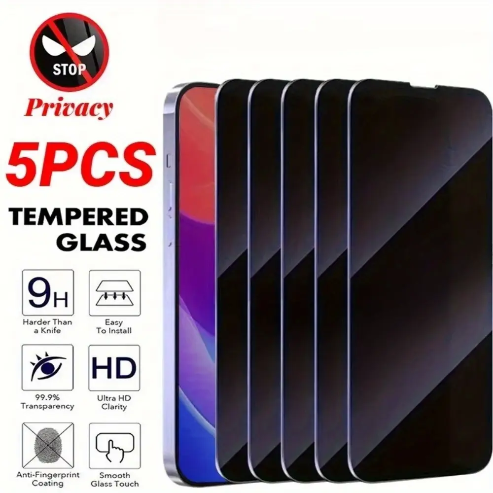 Value-for-money anti-peeping suit For iPhone 17/16/15/14/13/12/11 Pro Max series privacy screen protector anti-spy tempered glass cellphone shockproof full coverage protection protective