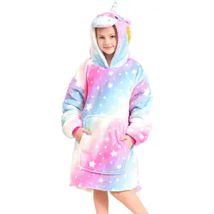 Wearable Blanket Hoodie for Girls Oversized Hoodie for Kids