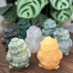 Owl Crystal Carving - Unique Decorative Figurine Owl Crystal Carving - Unique Decorative Figurine