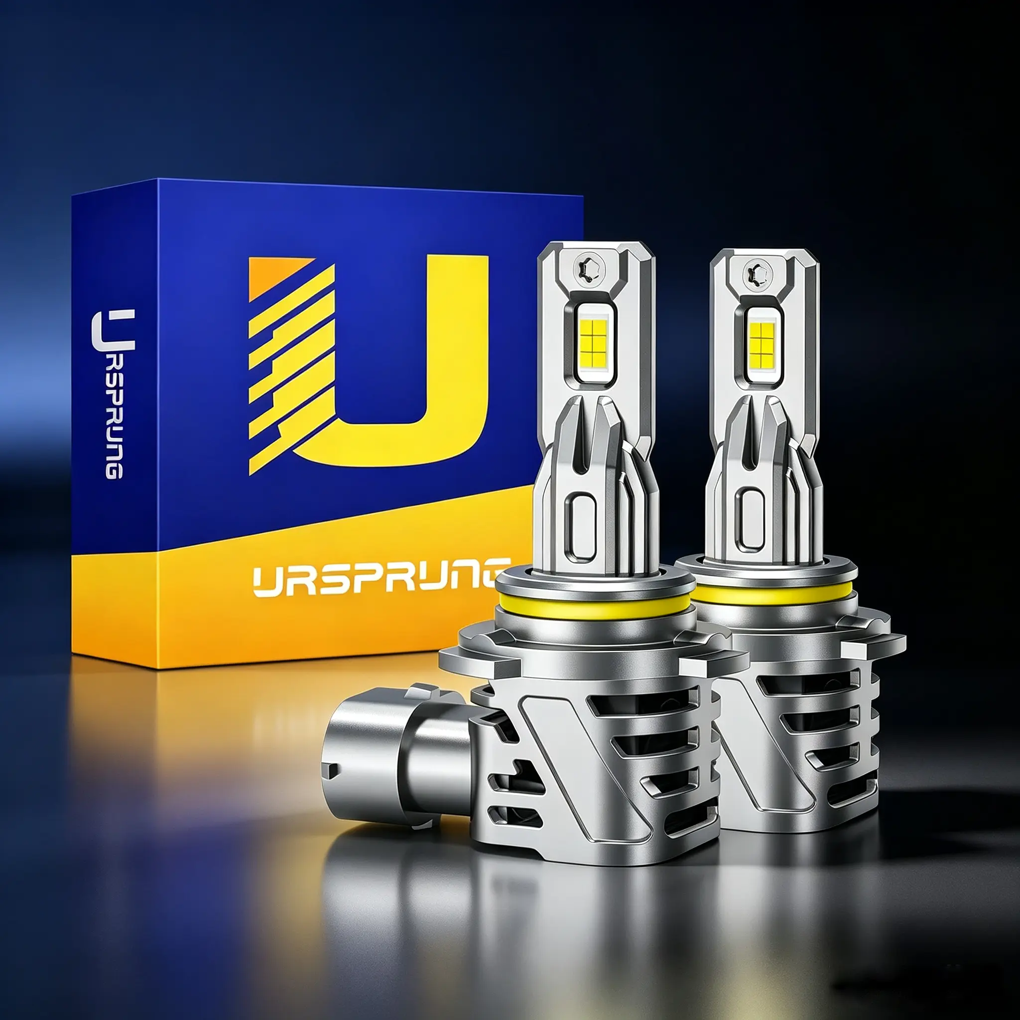 Toolupgrade 2026 Newest‑Gen Ursprung 9012/HIR2 LED Bulbs, 13X Bright Upgrade 6500K Cool White, Canbus‑Compatible Real Plug & Play, 10‑Year Lifespan, Replace OEM Halogen Headlights