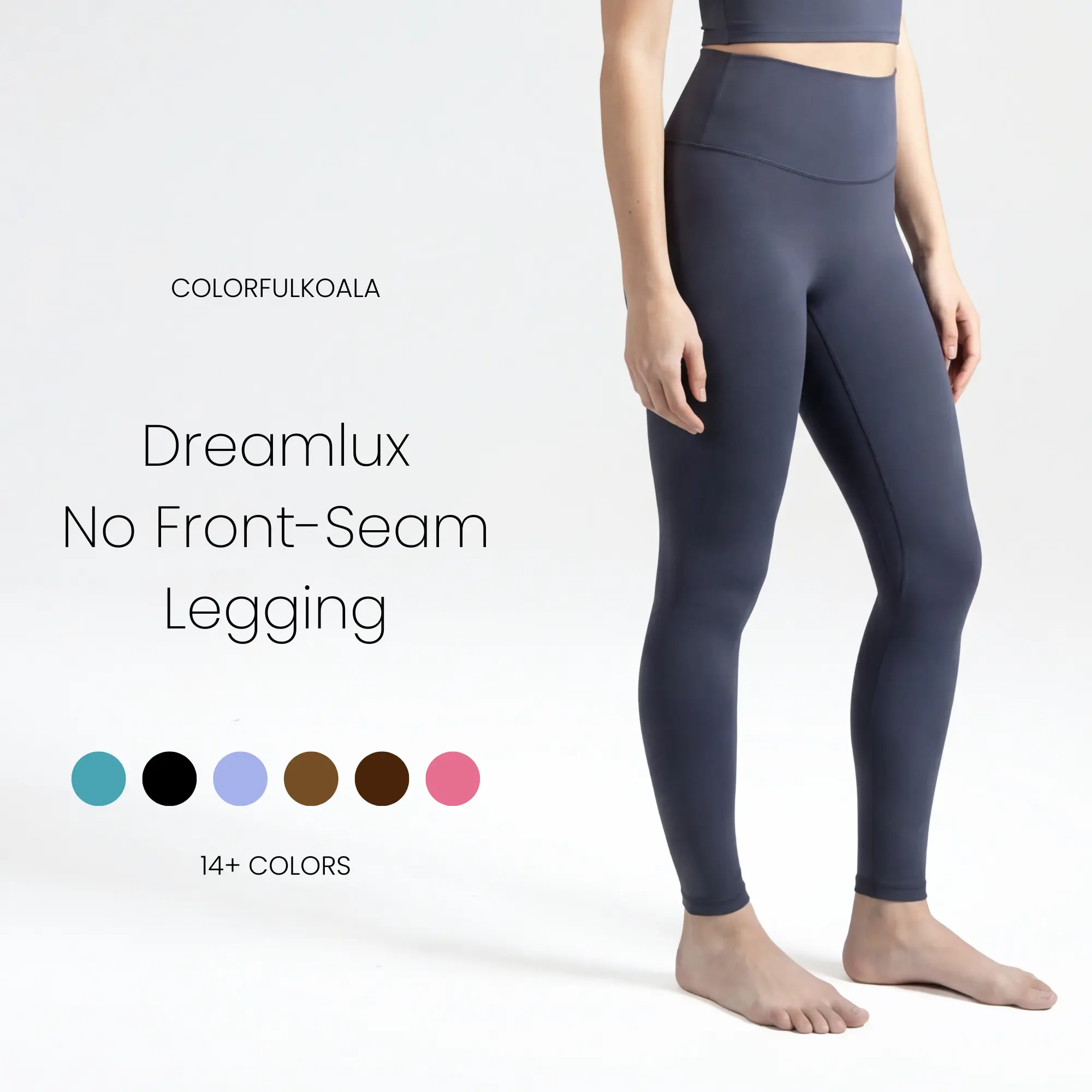 Colorfulkoala Dreamlux No Front Seam Leggings for Women Seamless High Waisted Buttery Soft Yoga Pants with Inner Pocket Tummy Control Sporty Stylish Activewear,back to school shopping