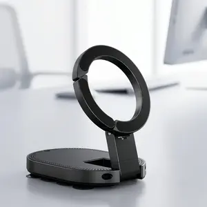 Foldable Magnetic Car Phone Mount | Anti-slip Suction Dashboard Phone Holder, Multi-Angle Adjustable for GPS Navigation & Hands-Free Calls