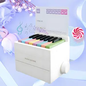 15-key Mini Piano Calendar, Rechargeable Piano Desk Calendar, Creative Gift for Women & Girlfriend, Perfect Wedding Gift