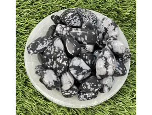 Tumbled SNOWFLAKE OBSIDIAN CRYSTAL STONE