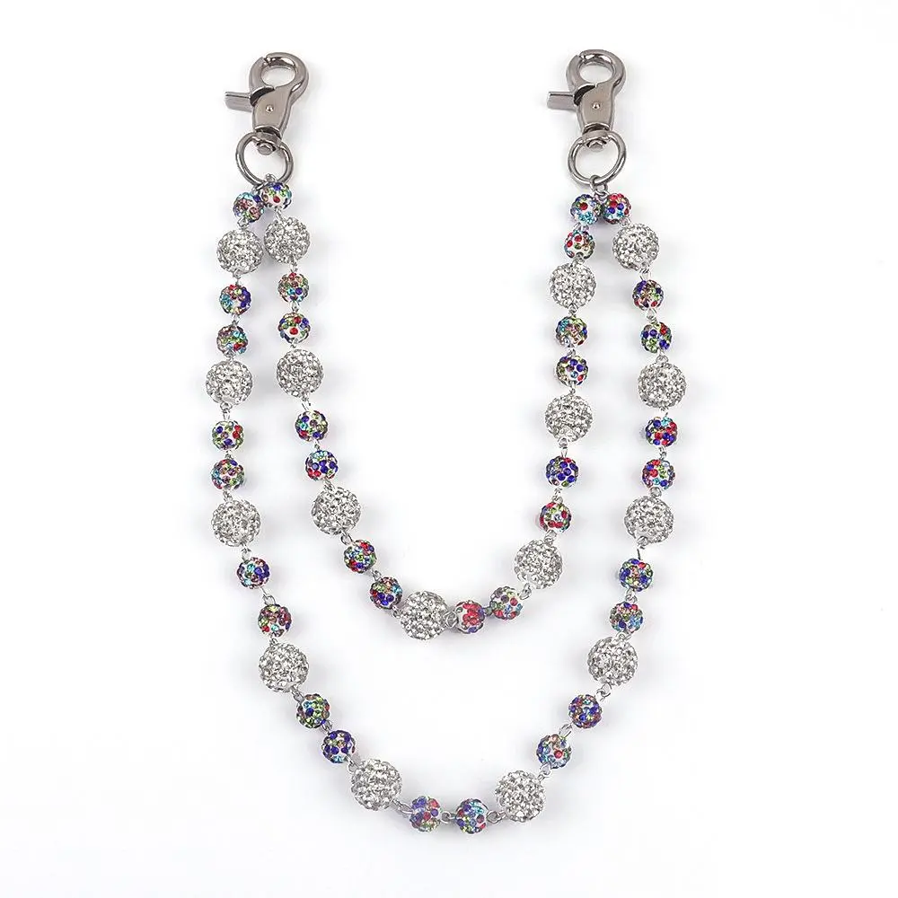 Faux Pearl & Rhinestone Decorated Waist Chain, Fashionable Flower Design Pants Chain for Men, Casual Trendy Accessories for Daily Wear