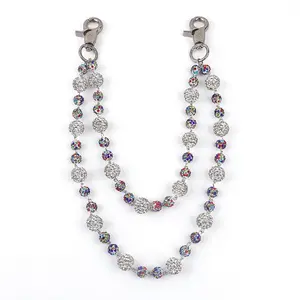 Faux Pearl & Rhinestone Decorated Waist Chain, Fashionable Flower Design Pants Chain for Men, Casual Trendy Accessories for Daily Wear