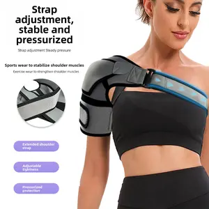 Adjustable Compression Shoulder Brace for Men Women - Breathable Neoprene Shoulder Support Strap with Pressure Pad, Rotator Cuff Brace for Pain Relief, Dislocation, Tendonitis, Fitness, Sports & Injury Recovery, Left/Right Shoulder Available