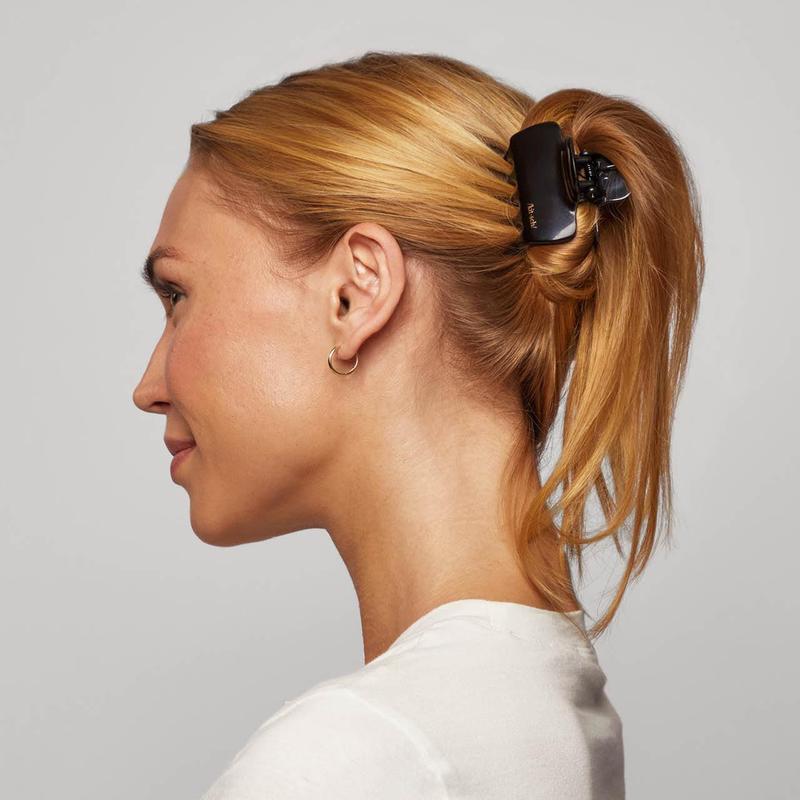 Recycled Plastic Cloud Claw Clips 2pc Set - Black & Tort