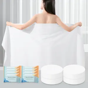 12-Pack Compressed Bath Towels & Hand Towels Set, Travel Essentials, Large Size, Thickened Design, Super Absorbent Towel, Hygienic & Clean, Must-Have Accessories