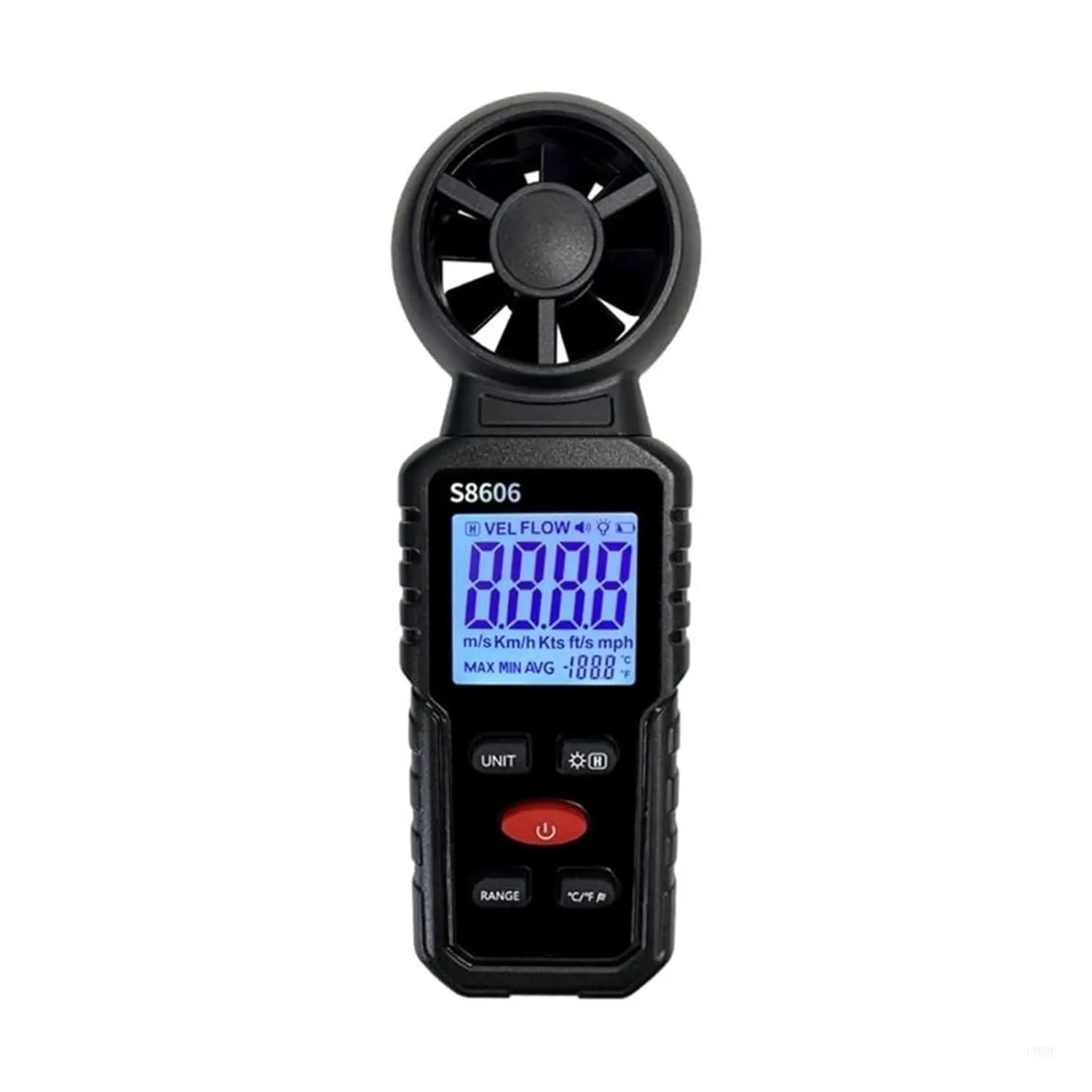 3-in-1 Handheld Anemometer, Wind Speed Meter Wind Level Tester with Temperature Detector, Portable Air Flow Gauge for Sailing Surfing Drone Shooting Outdoor