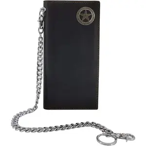 Western Wallets for Men RFID Blocking  Biker Long Wallet with Chain Bifold Cowboy Wallet