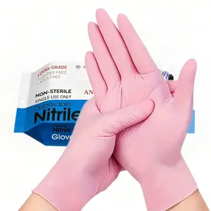 Light Disposable Hand Gloves, Latex-Free Powder-Free Nitrile Gloves, Ideal for Home Cleaning, Tattooing, Hair Dyeing, Multiple Sizes Available