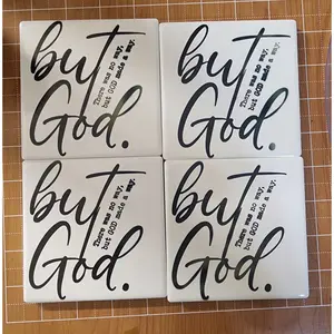 "God Made a Way" Minimalist Coaster - Simple Design, Lightweight, Versatile for Various Surfaces