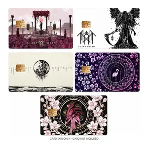 Set 5 Sleep Token Card Skin, Arcadian Bloom Worship Debit Card Sticker, Gothic Ritual Premium Vinyl Credit Card Cover Gift for Music Fans