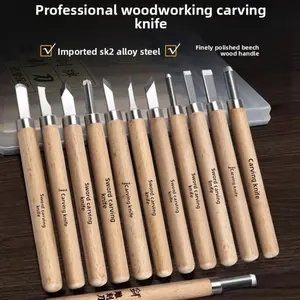 Wood Carving Knife Set, 6pcs/12pcs Handmade Woodworking Tools, Craft Engraving Knives, Rubber Stamp Soft Plaster Tool Kit