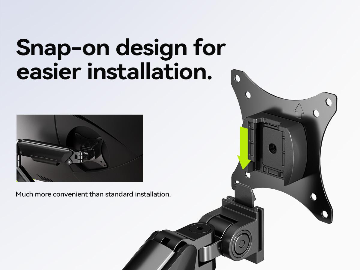 Monitor Stand for Desk, Adjustable Height Computer Monitor Riser, Aluminum Desktop Stand for Laptop, PC, iMac, Ergonomic Screen Stand, Space Saving