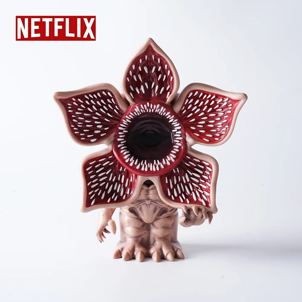 L-1PC Netflix Officially License Demogorgon Figural Piggy Bank Movie Peripheral Collectible Change Series Money Box Desktop Decoration Sculpture Model Birthday Party Good Gift