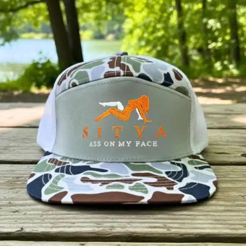 [COMBO 2 SAVE 60%] Vintage Sityaaa Aasss On My Face Trucker Hat, Adjustable Snapback Trucker Hat for Men Women Summer Beach Sports Cap