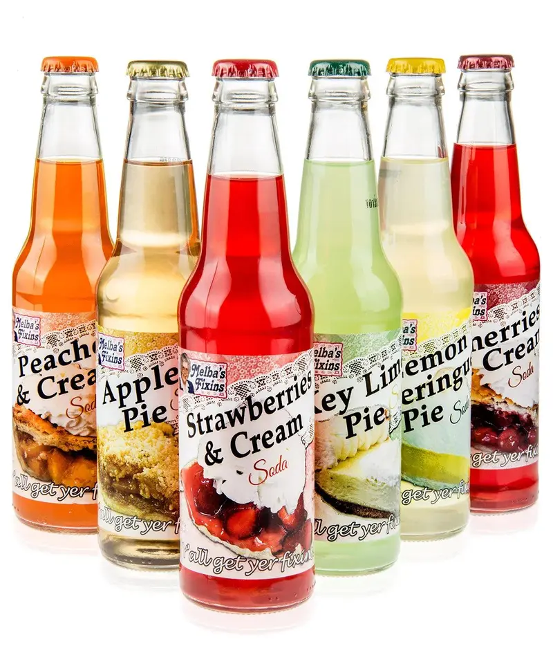 Pie Sodas - Six Different Beverage Varieties of Your Favorite Dessert in Each 6-Pack - Apple, Key Lime, Lemon Meringue and More!