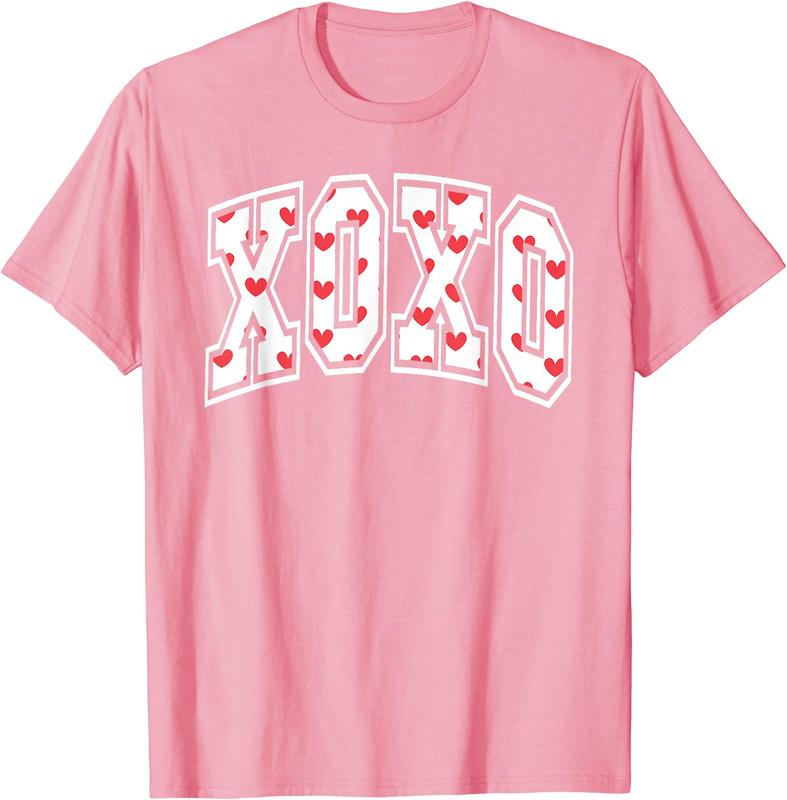 Gildan XOXO Valentine Heart Retro Valentine Gifts for Men Women T-Shirt Heavy Cotton 100% Ethically Grown US Cotton Classic Fit Crew Neckline