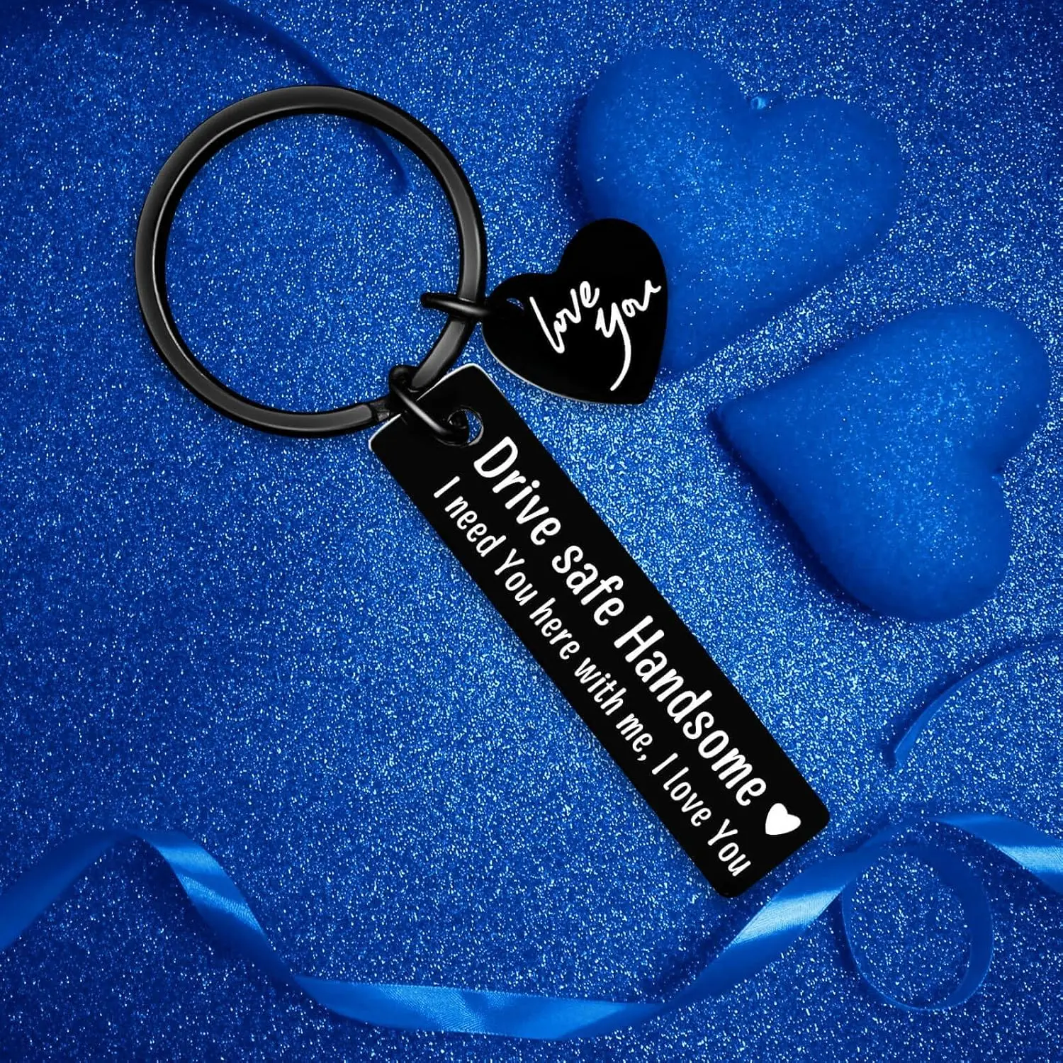 Stylish Metal Keychain Pendant with Engraved Drive Safe Message, Thoughtful Father's Day Gifts for Dad, Husband, Boyfriend, Stylish Keychain, Fathers Day