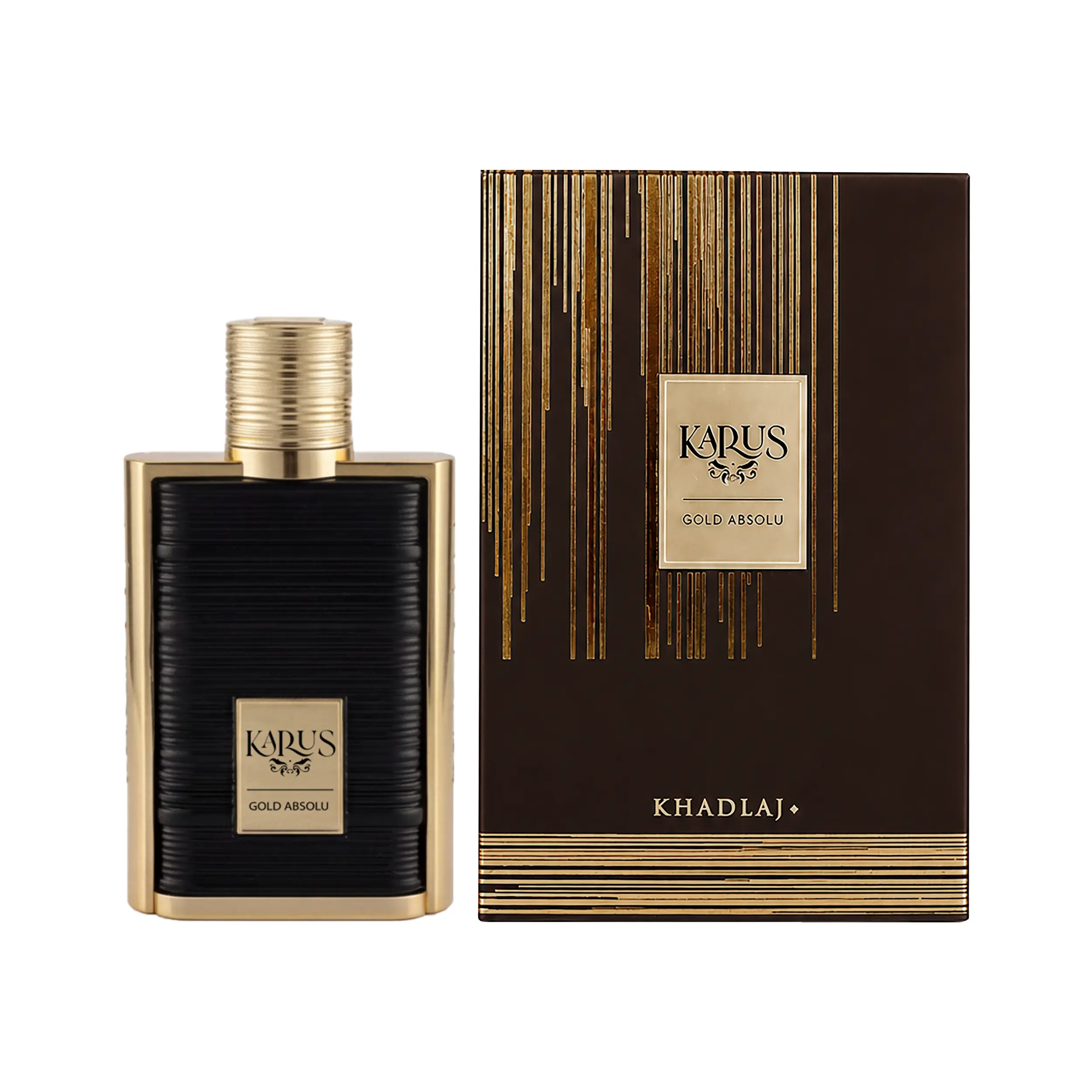 Khadlaj Karus Gold Absolu for Unisex Eau de Parfum Spray, 3.4 Ounce