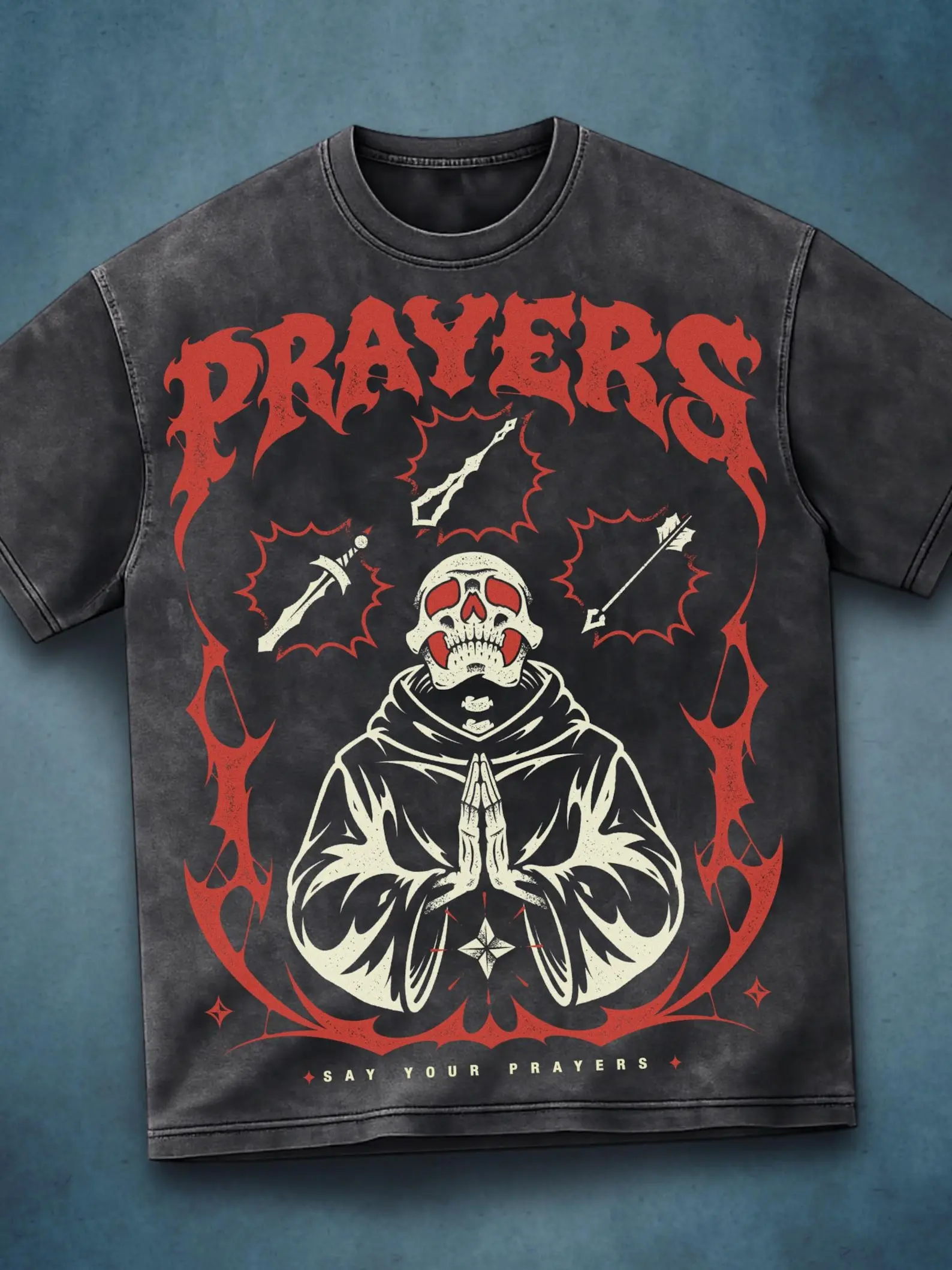 Say Your Prayers Shirt, Old School RuneScape Prayer Tee, OSRS Gamer T Shirt, Funny MMORPG Gaming Shirt, Dark Fantasy Graphic Tee Gift