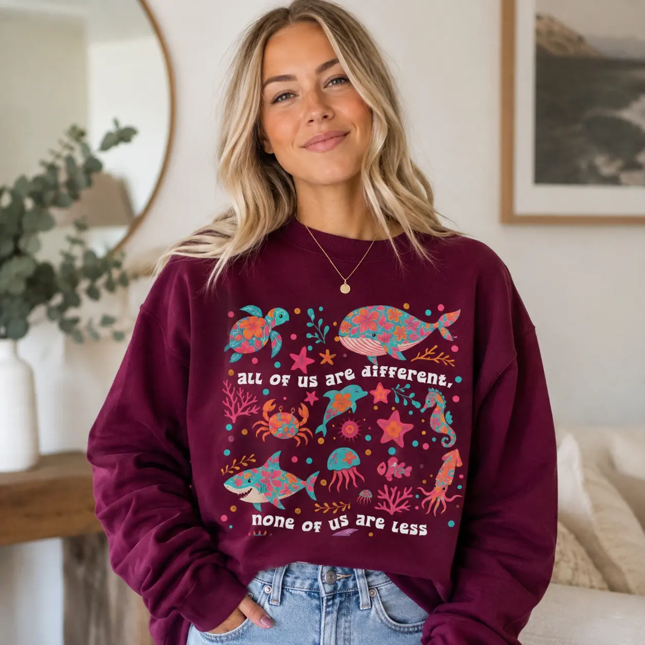 Autism Inclusion Sweatshirt, Neurodivergent All of Us Are Different Sweatshirt, Summer Special Education Teacher Sweatshirt, Gift for Teachers