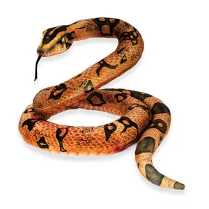 Real Planet™ Brown Python Realistic Plush Stuffed Animal