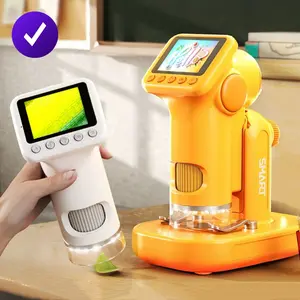 Kids Handheld Digital Microscope Camera Set, 1600x Zoom Mini Microscope with 2.0 Inch Display, Ideal Birthday Gift for Ages 8+, Includes Battery