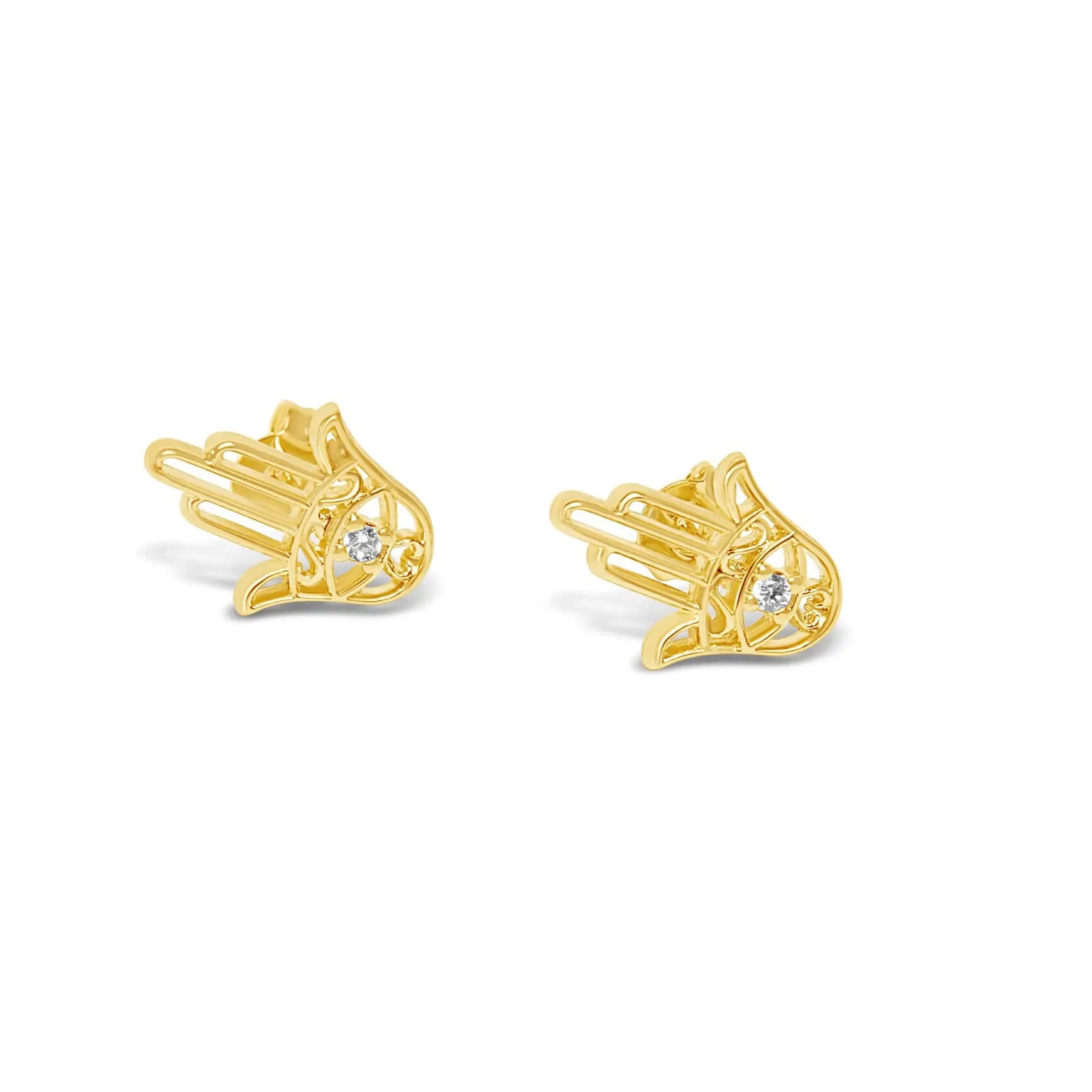 Diamond Hamsa Earrings
