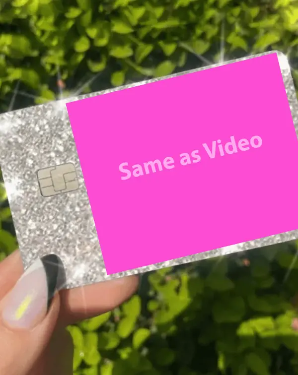 ExotixCard ultra bling reflective card skin back information