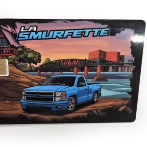 La Smurfette Troka Card Cover – Ranch-Style Smurfette Truck Design | Peel & Stick Debit/Credit Card Skin