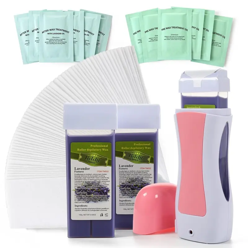 Liddy Dance Sensitive Skin Wax Warmer Kit - All-in-1 Sensitive Waxing Solution with Dual Heating Plate, Fast Heating, Natural Oils for Large Areas & Intimate Bikini Line Grooming