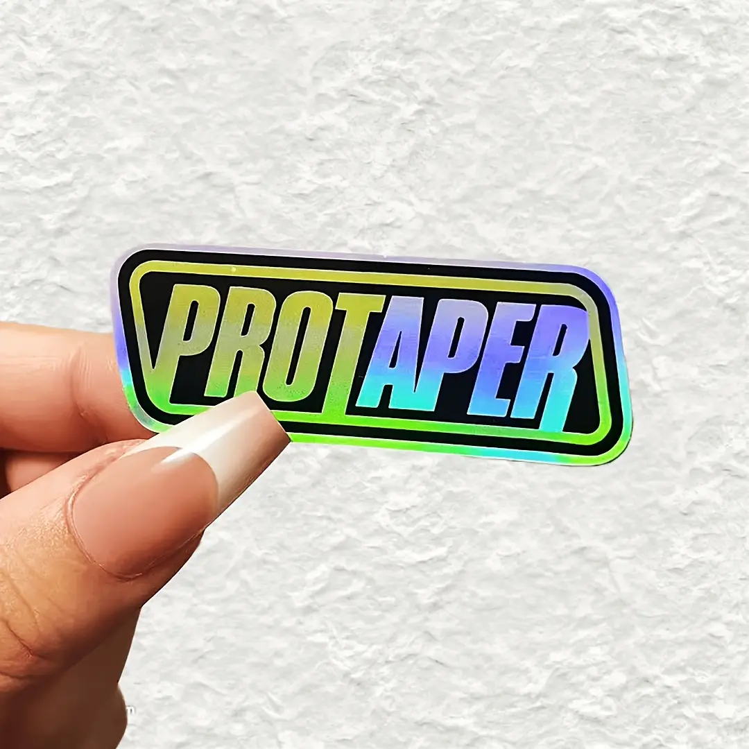 2PCS/SET Motorcycle Enthusiast Exclusive PROTAPER Sticker, Motorcycle Stickers, Suitable for Car Body/Motorcycle Tail Wing/Luggage Bag/Laptop, Holographic Laser Decal, Inject a "Hardcore Motorcycle Enthusiast" Exclusive Identity into Your Ride