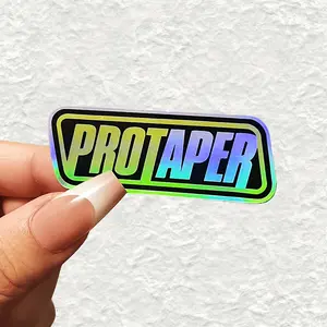 2PCS/SET Motorcycle Enthusiast Exclusive PROTAPER Sticker, Suitable for Car Body/Motorcycle Tail Wing/Luggage Bag/Laptop, Holographic Laser Decal, Inject a "Hardcore Motorcycle Enthusiast" Exclusive Identity into Your Ride