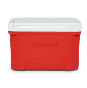 Small Cooler 9 Quart Laguna Ice Chest 13 Can Capacity Red Portable Refrigerator for Outdoor Use