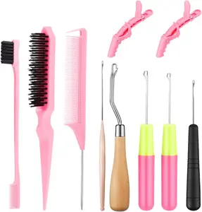 Crochet Hooks for Hair Set with 5pcs Different Size Crochet Needle, Latch Hook for Passion Twist Crochet Hair Extensions