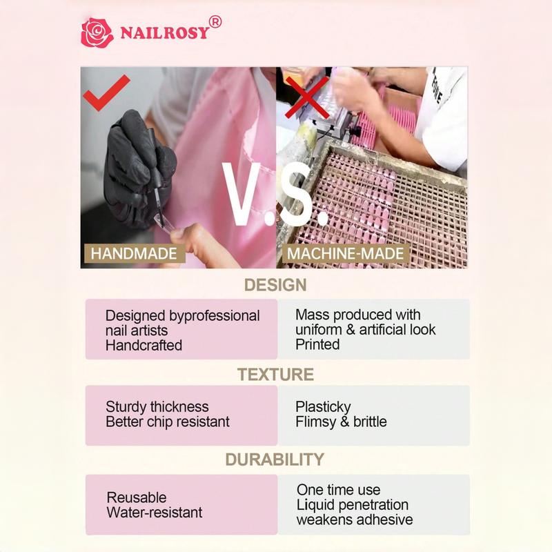 30pcs Mystery Box Handmade Press on Nails, 3D Floral Short Duck Nail Design with Shimmery Finish, Nail Kit Set Perfect for Weddings and Parties