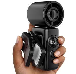 Rechargeable Portable Clip-On Mini Fan - Hands-Free Turbo Personal Handheld Fan for On-the-Go Cooling