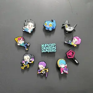 Kpop Croc Charms #2 - Kpop Demon Hunters Series with Unique Characters and Icons for Customizable Croc Accessories Featuring Adorable Icons