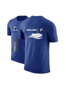 2026 Summer Men's Sea Doo Seadoo Moto Printed High Quality Cotton Casual Short Sleeved Popular Loose O-Neck Breathable Tees Tops