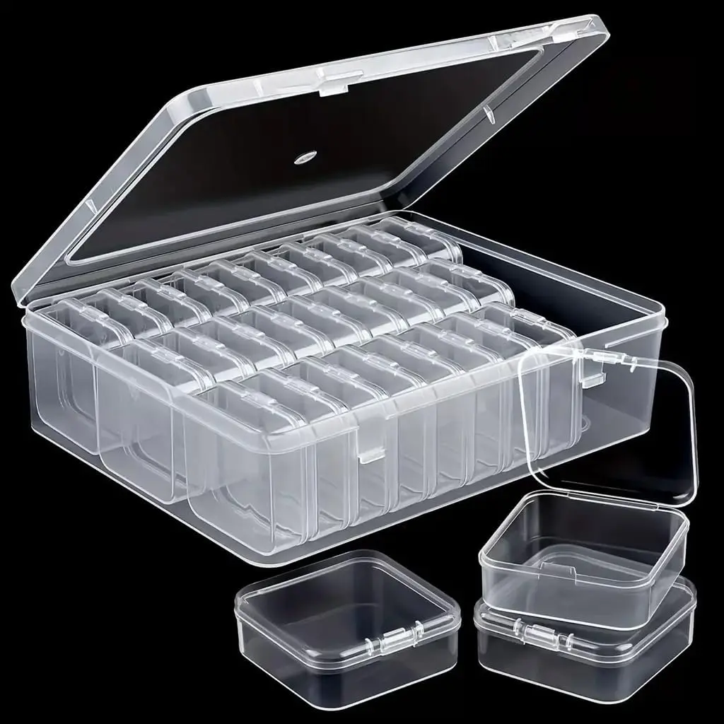 31 Pcs Small Bead Organizers and Storage Plastic Cases Mini Box for Jewelry Making DIY Bracelets Beading Nails Screws Seeds Small Parts
