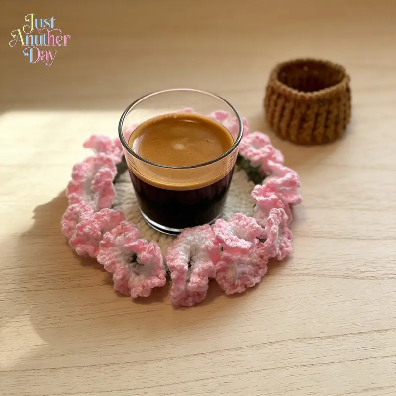 Handmade Crochet Flower Coaster & Mini Bouquet DIY Yarn Craft Kit - Carnation, Lily of the Valley, Sunflower Coasters, Home Decor, Gifts for Mother's Day, Ideal for Crochet Beginners
