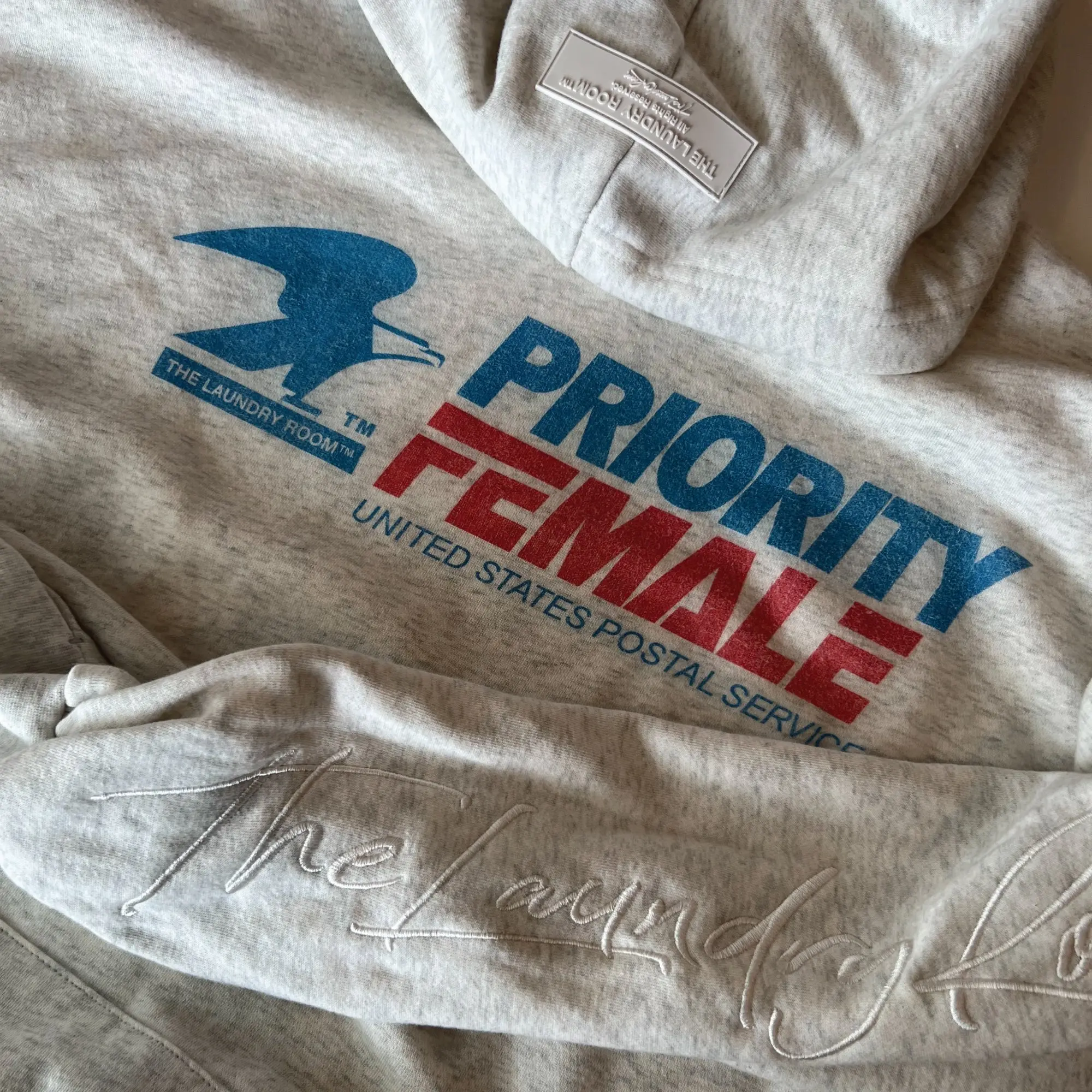 USPS Priority Female - Hideout Hoodie - Pebble Heather
