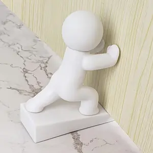 Cute Decorative Door Stopper, Flexible Movable Door Wedge, Non-Slip Base, Wall and Floor Protection, Home Decoration