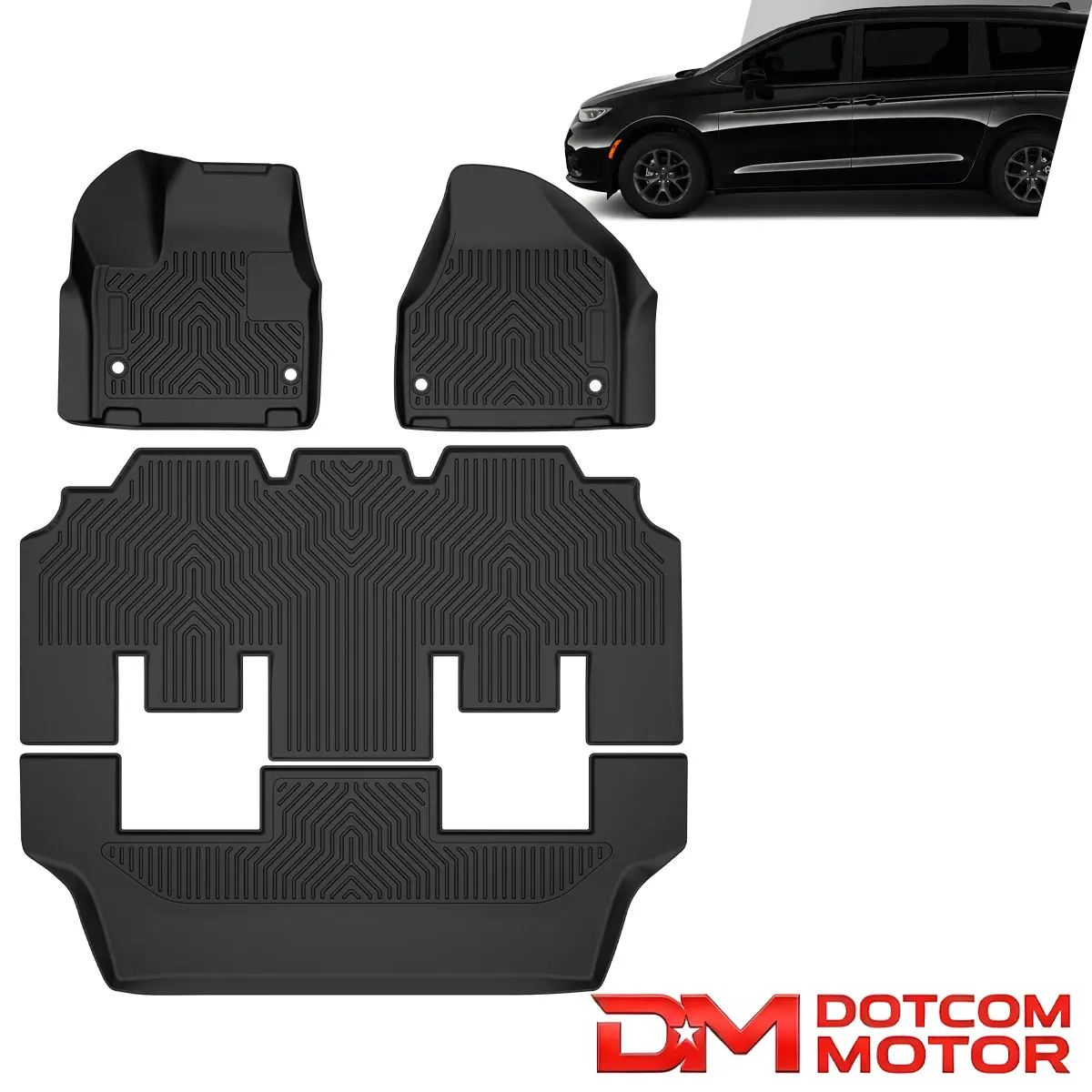 All Weather Protection TPE Floor Mats Liners Fit For 17-25 Chrysler Pacifica