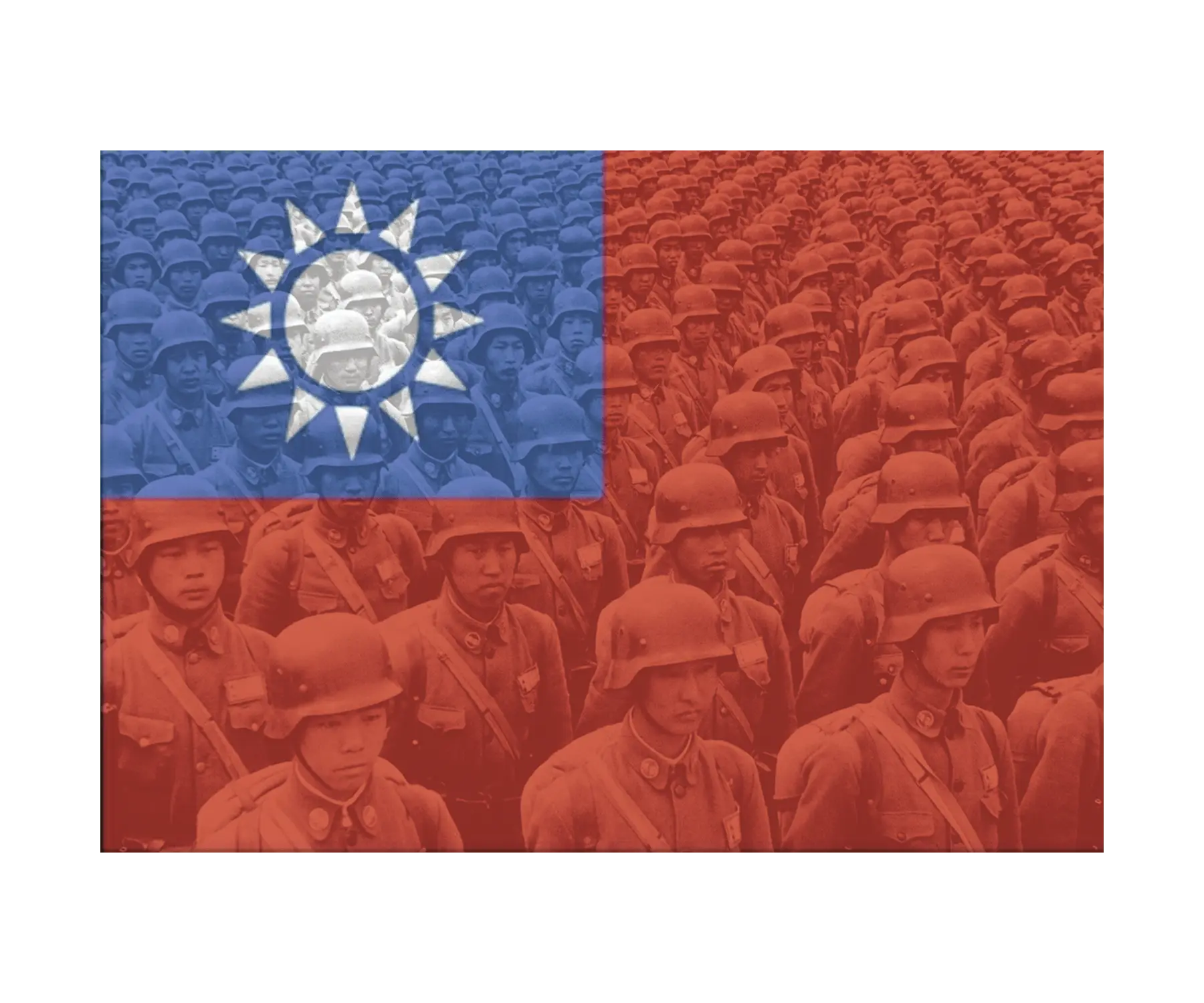 WW2 National Chinese Flag Combat Label