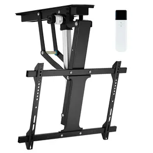 TOPSKY Electric Adjustable Ceiling TV Mount with Remote, Motorized Flip Down Pitched Roof TV Mount for 32 to 70 Inch Flat and Curved Screen TVs TV01.01